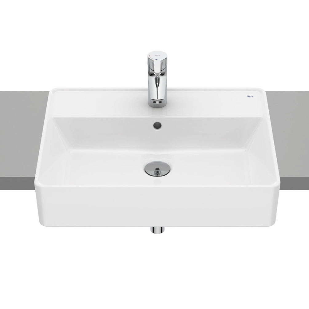 Product cut out image of the Roca The Gap 550mm Semi-Recessed Basin